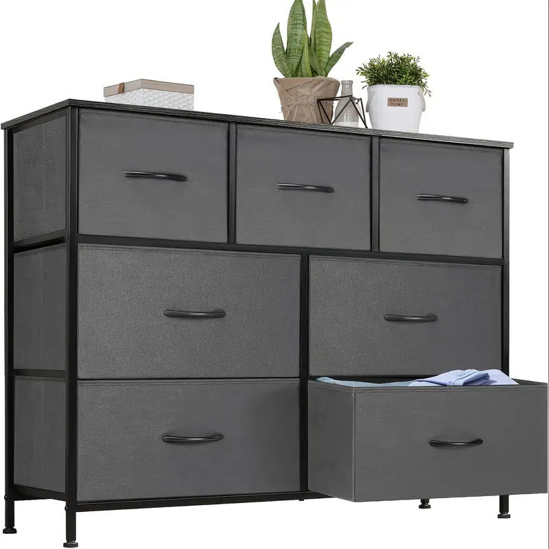 Industrial-Style Fabric Storage Dresser Kalsten