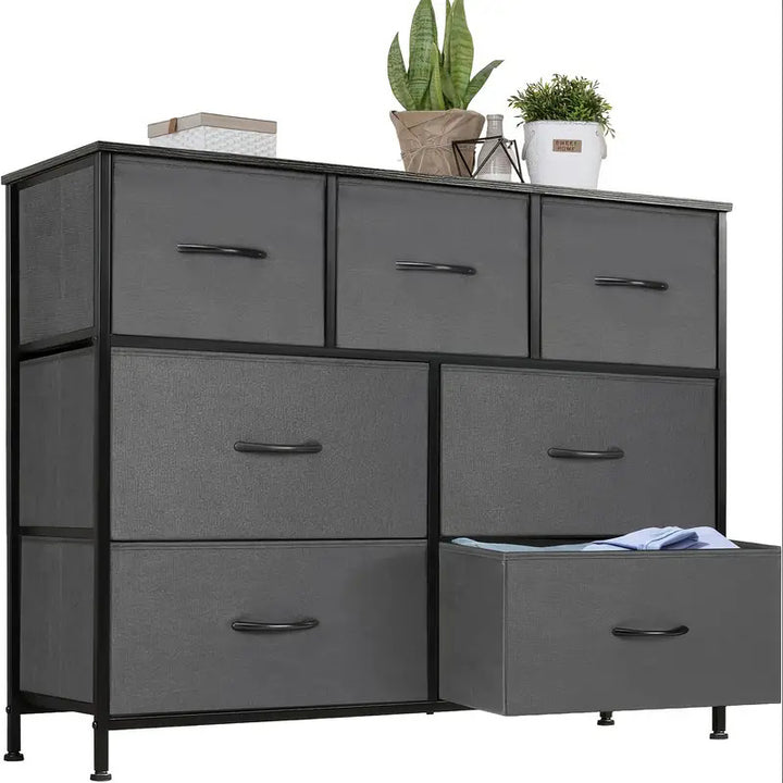 Industrial-Style Fabric Storage Dresser Kalsten
