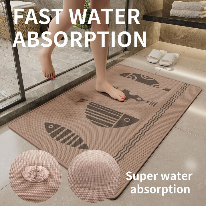 Decorative Fish Pattern Bath Mat