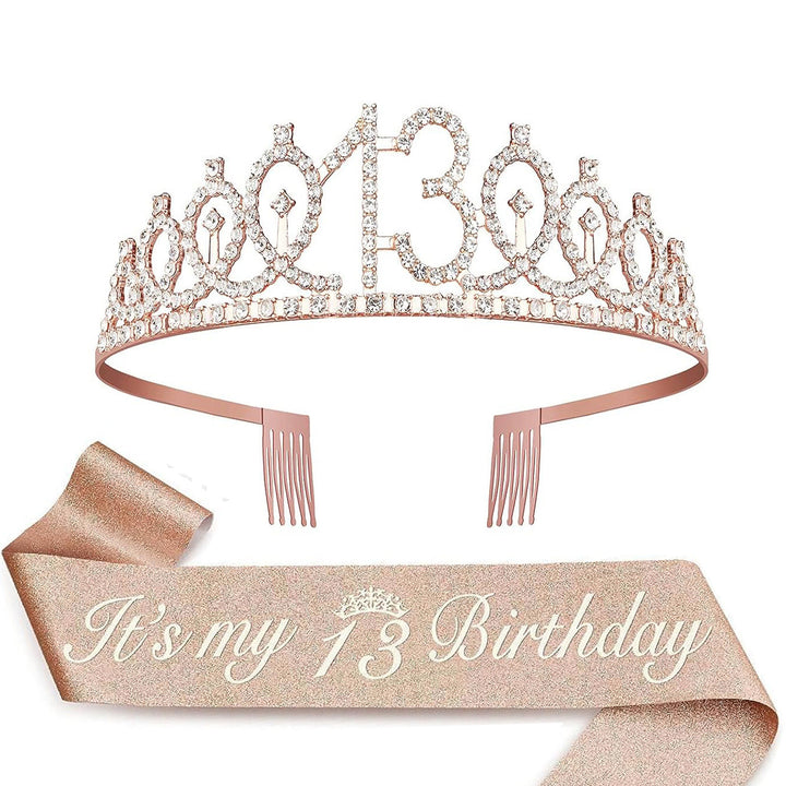 Ladies Crystal Princess Crown with 30 & Fabulous lettering Kalsten