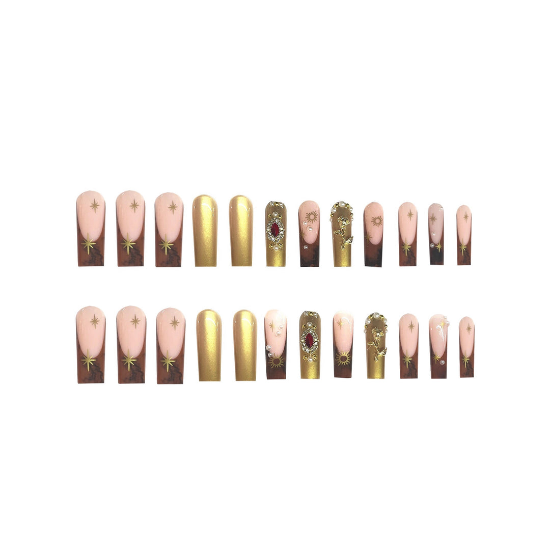 Glamorous Ornate Press-On Nails Kalsten