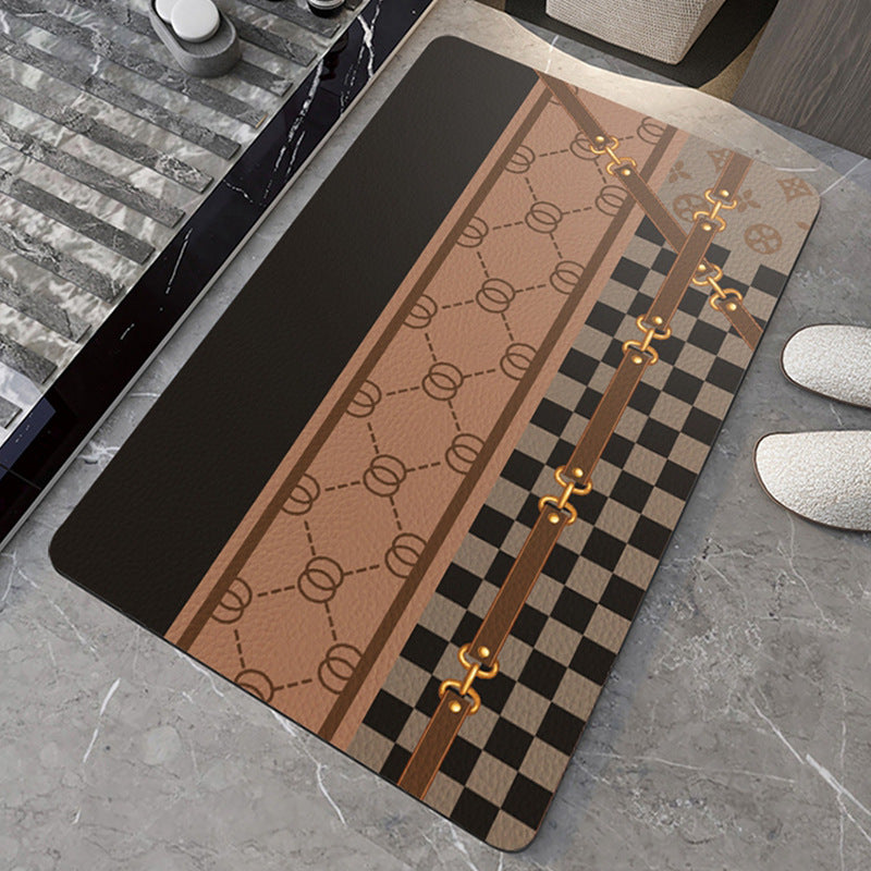 Playful Illustrated Bathroom Mat