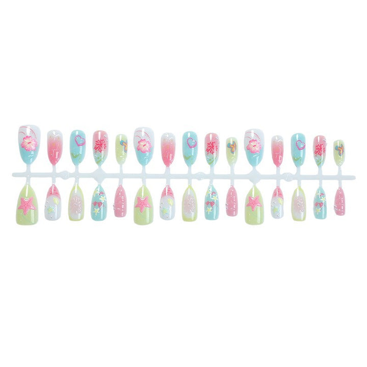 Romantic Kiss-Inspired Press-On Nail Art Set