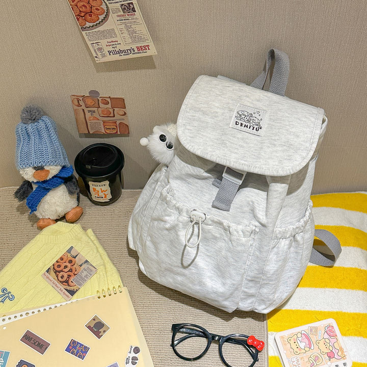 Casual Drawstring Flap Backpack Kalsten