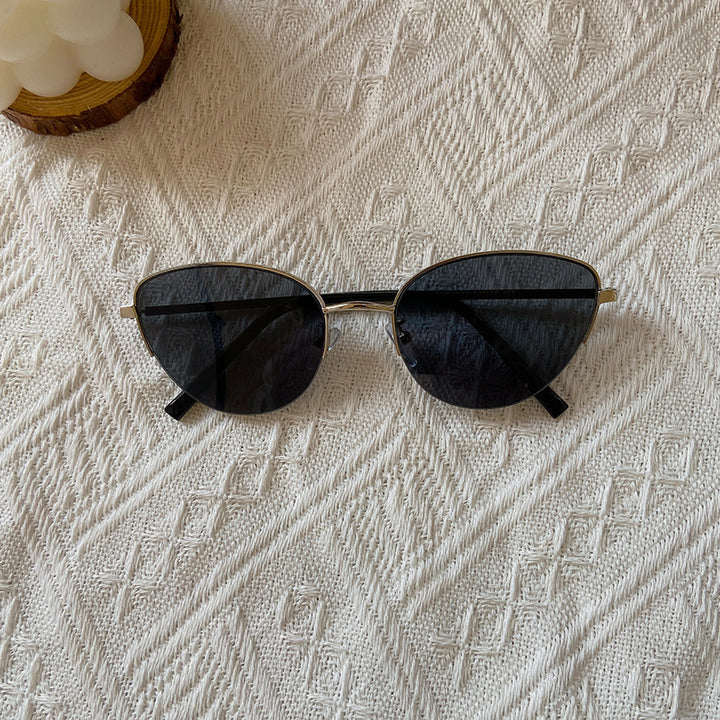 Fashionable Cat-Eye Sunglasses with Fine Metal Frame Kalsten