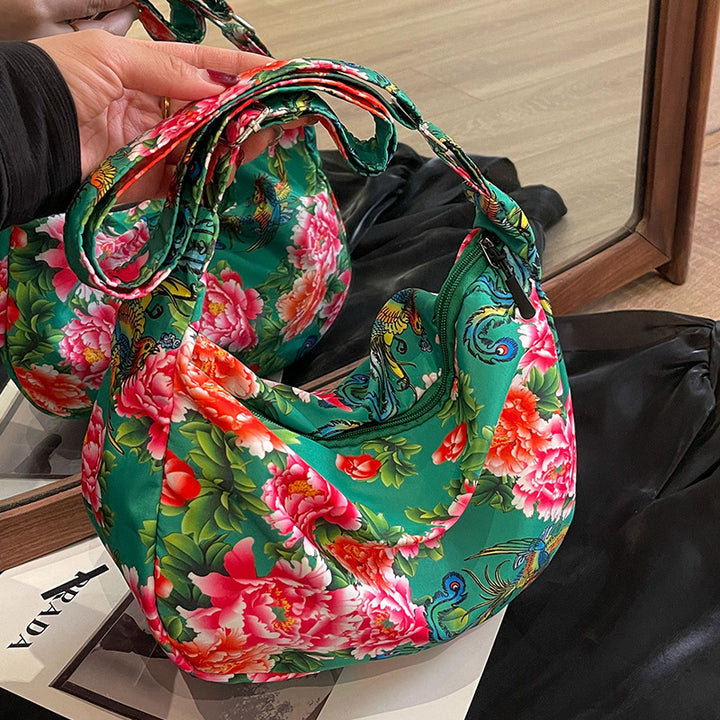 Floral Print Hobo Bag