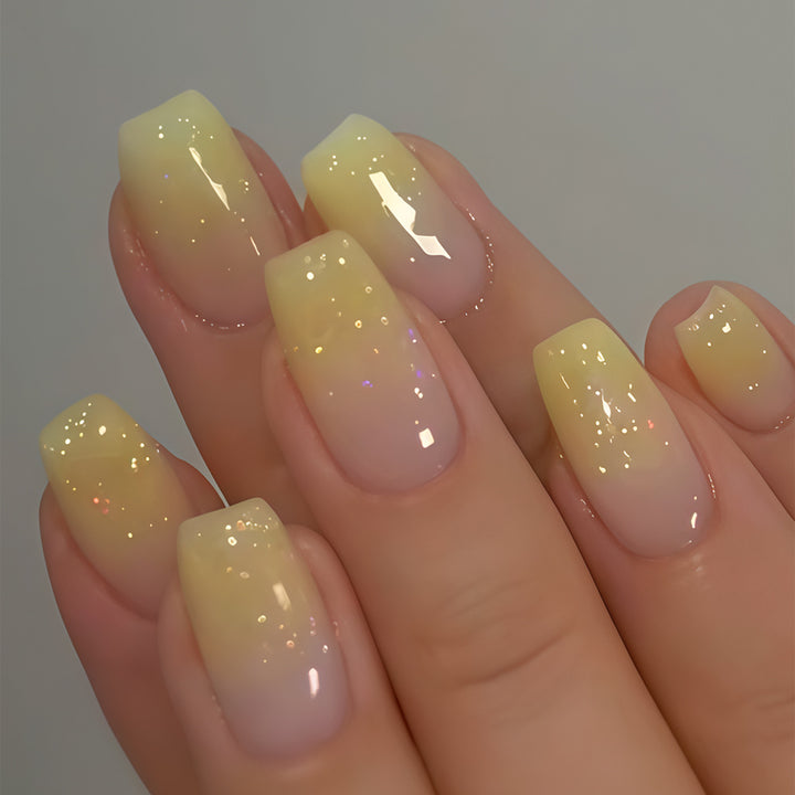 Artificial nails with glitter gradient effect Kalsten