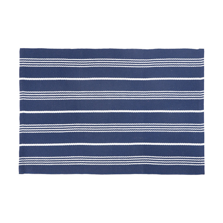 Flat-woven living and dining room rug