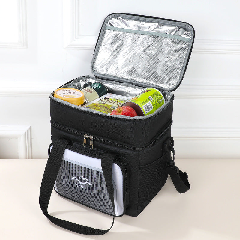 Double Compartment Insulated Cooler Bag