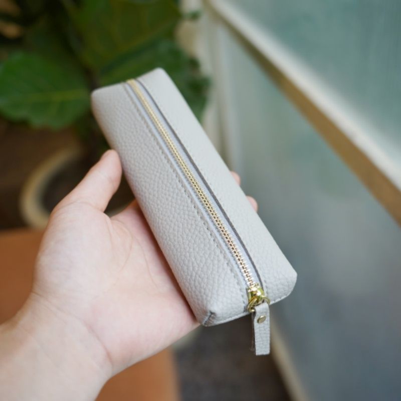 Premium Leather Zippered Pencil Case