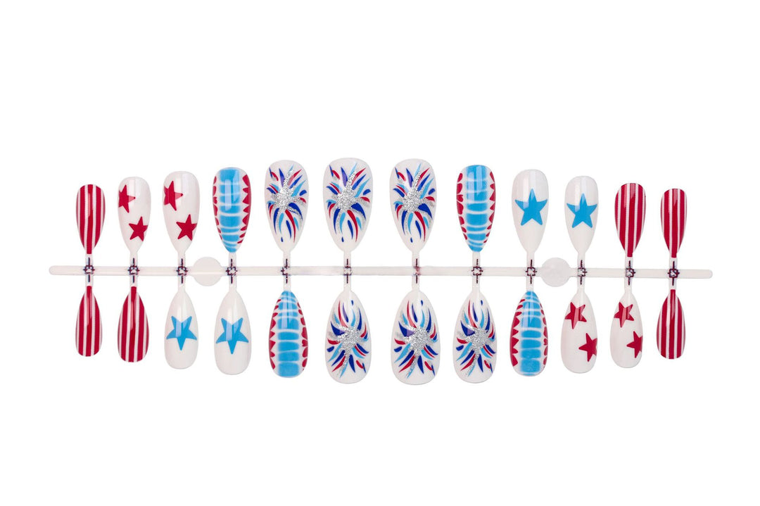 Nail set with creative star pattern and glamorous design Kalsten