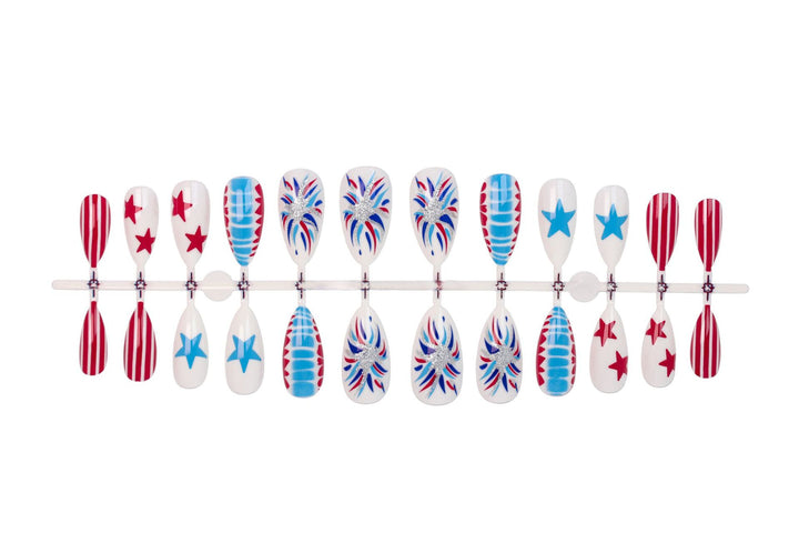 Nail set with creative star pattern and glamorous design Kalsten