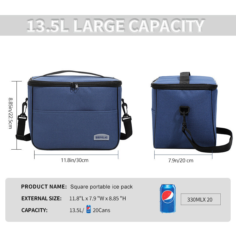 Insulated Multi-Compartment Lunch Cooler