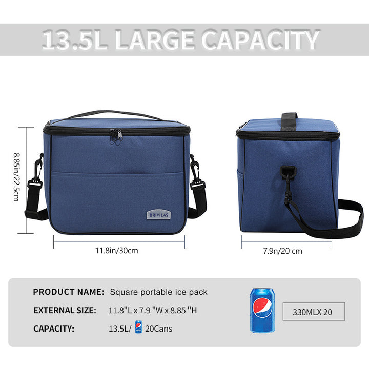 Insulated Multi-Compartment Lunch Cooler