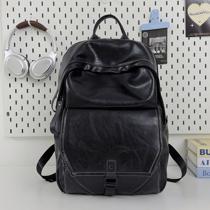 Stylish Multi-Compartment Leather Laptop Backpack Kalsten