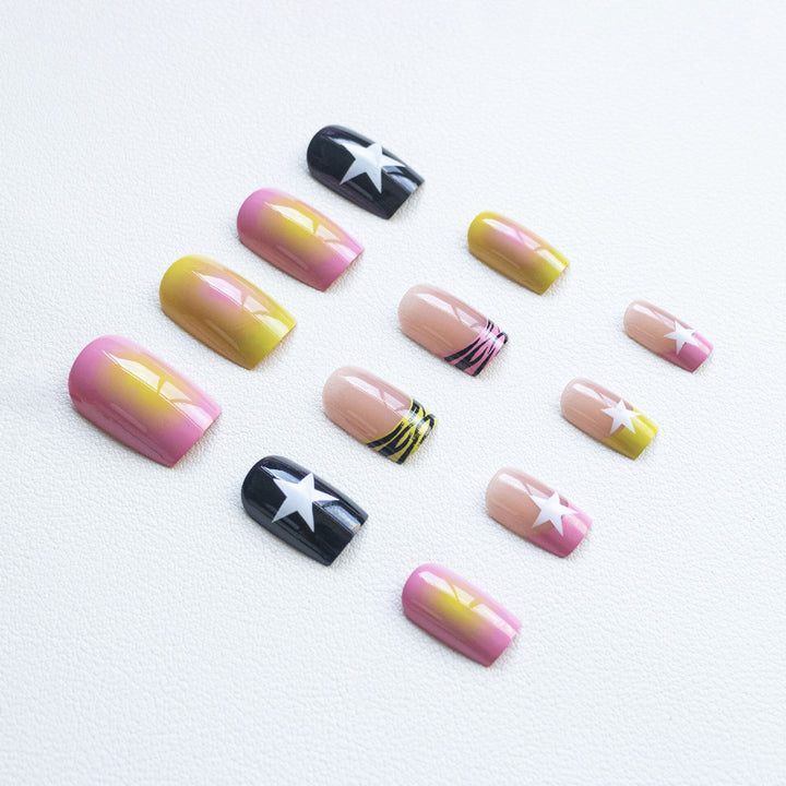 Star-Embossed Nail Art Set