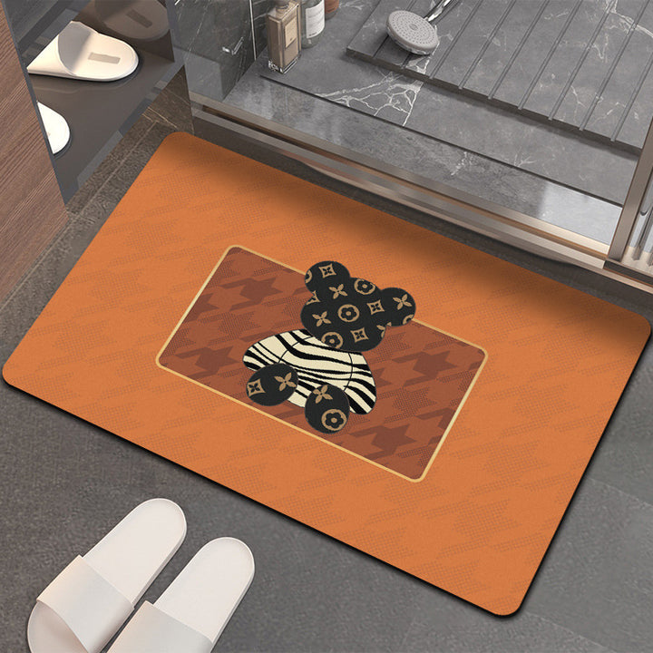 Cartoon Animal-Themed Bath Mat