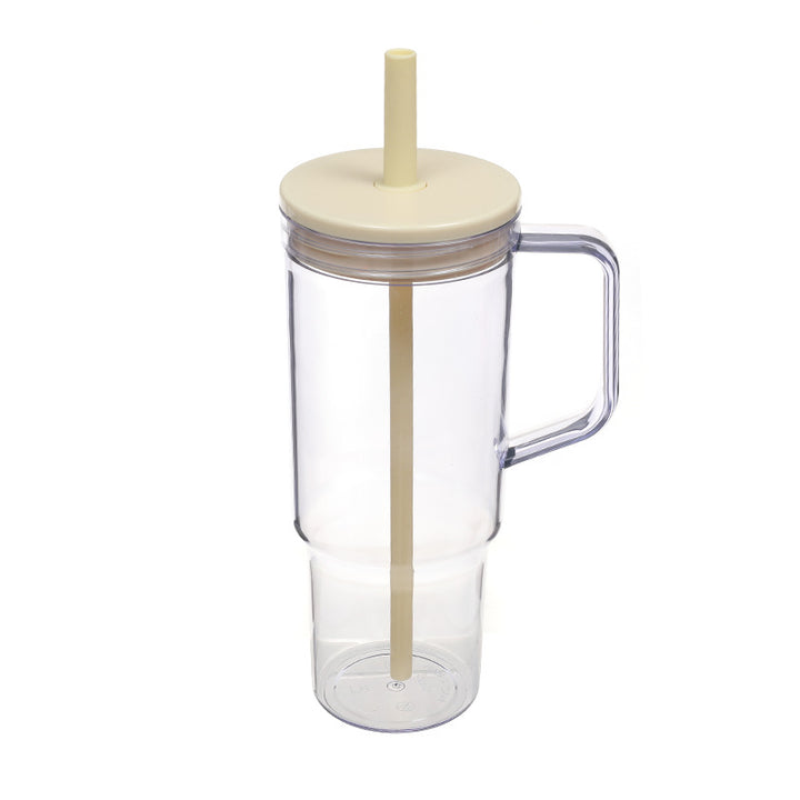 Unisex drinking cup with removable silicone straw and integrated carrying handle Kalsten
