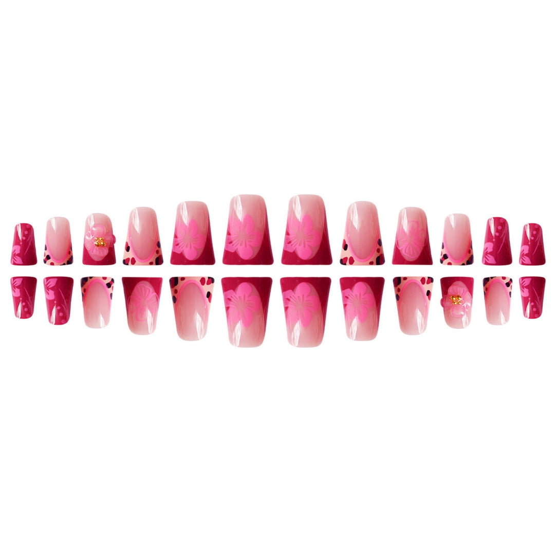 Floral Cat-Ear Design Press-On Nails Kalsten