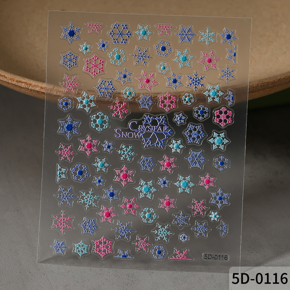 Snowflake Decorative Nail Art Sticker Set