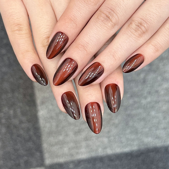 Glossy Press-On Nail Art Set