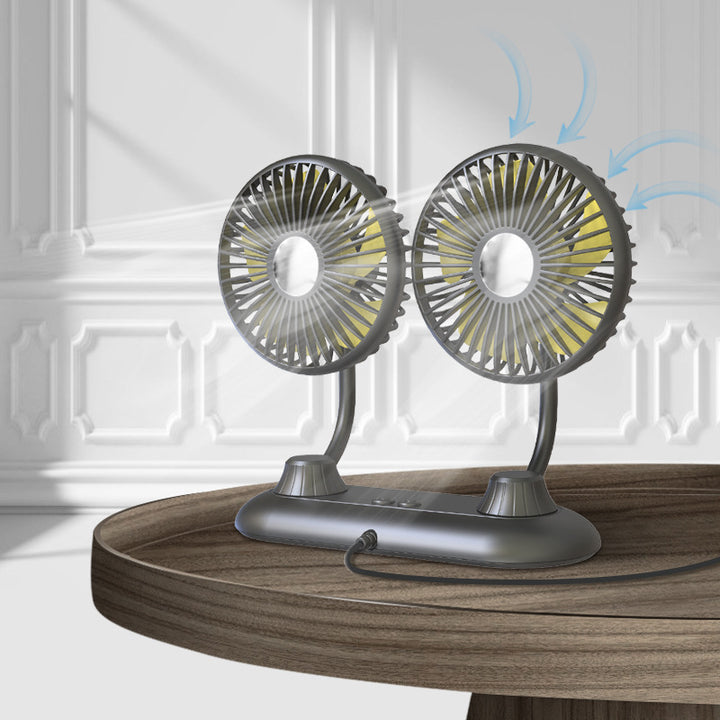Portable Dual Adjustable USB Desk Fan Kalsten