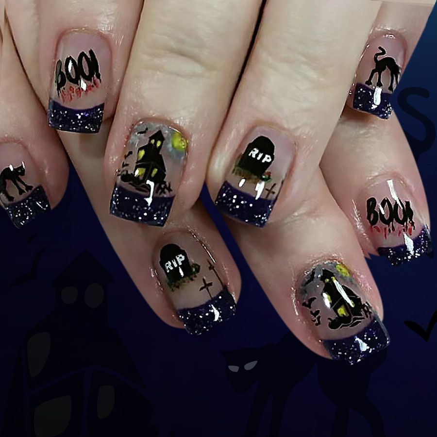 Artistic Halloween-Themed Nail Art Kalsten 1789915324