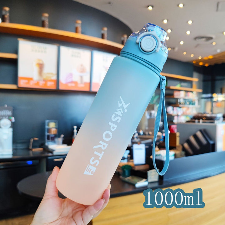 Women's Motivational Water Bottle with Unique Time Marking and Secure Closure Kalsten