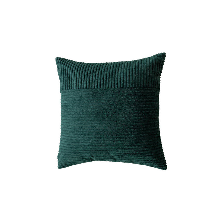 Textured Ribbed Square Decorative Throw Pillow with Removable Cover
