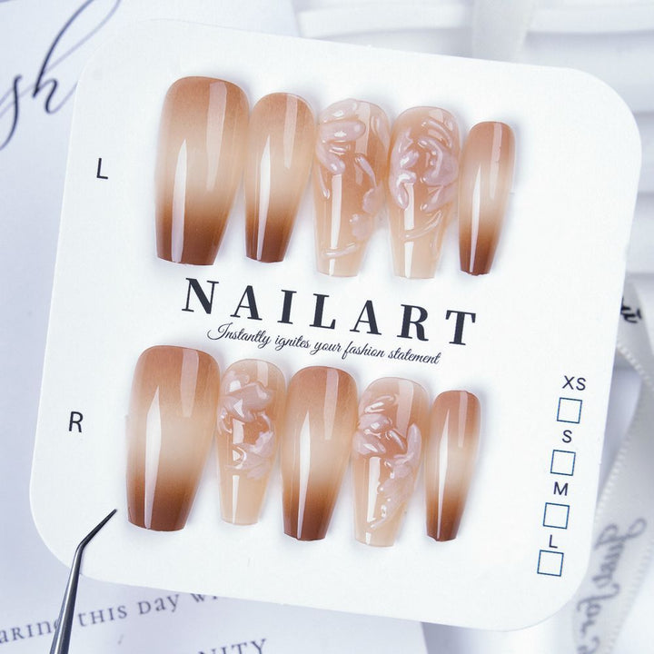 Press-On Nail Art Set with Elegant Leopard Design Kalsten