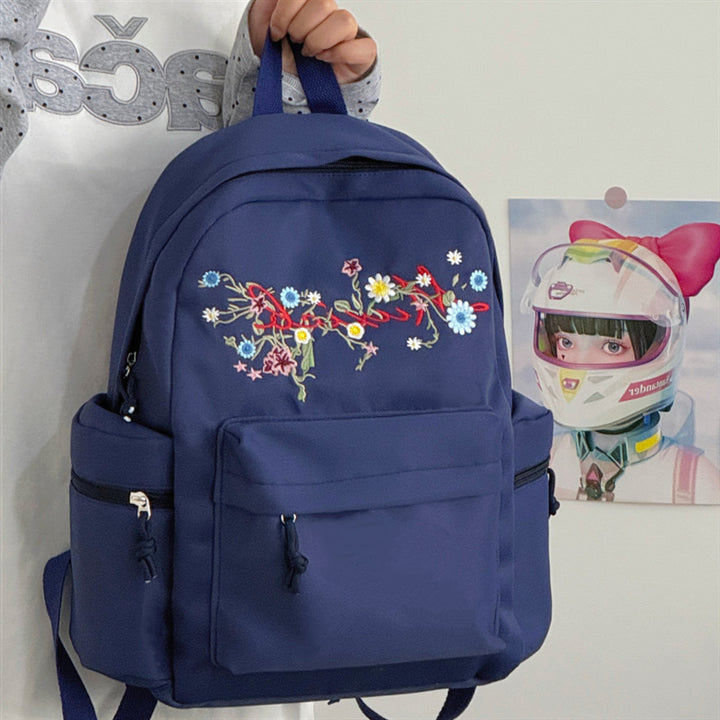 Stylish Embroidered Multi-Pocket Backpack Kalsten