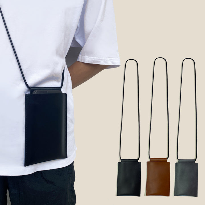 Leather Crossbody Card Holder Kalsten