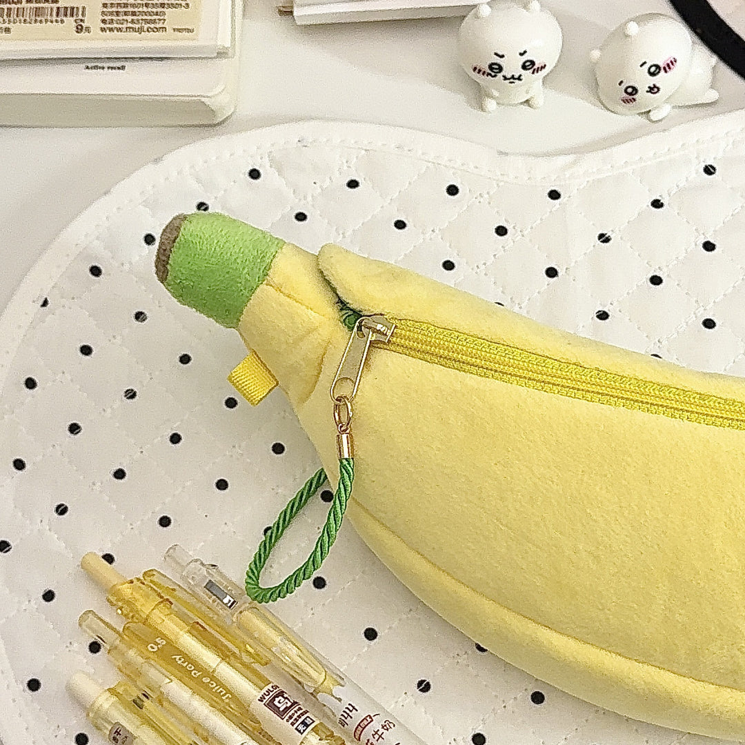 Cute Plush Banana Pencil Case