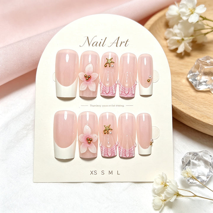 Artistic Press-On Nail Kit with Gel and Nail File