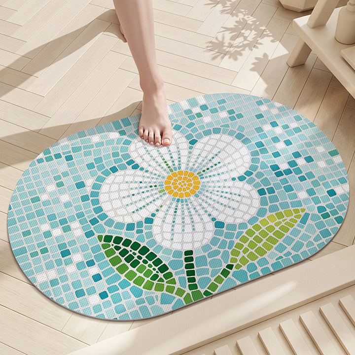 Floral Non-Slip Bath Mat Kalsten