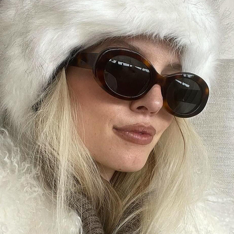 Women's round sunglasses with elegant plastic frame and UV protection Kalsten