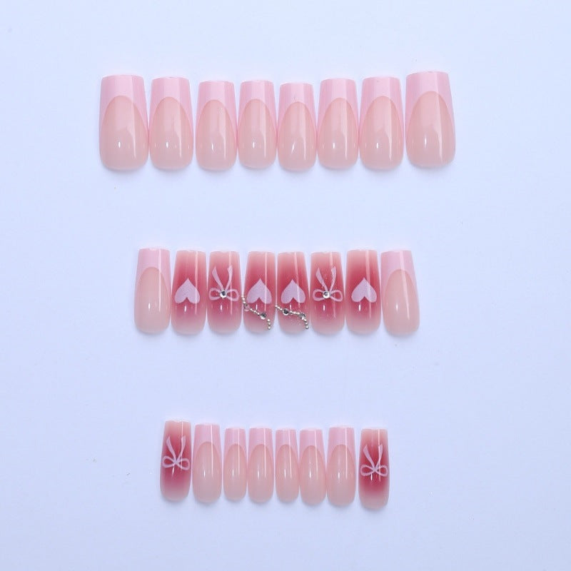 Nail art set with elegant bow and glitter motifs Kalsten