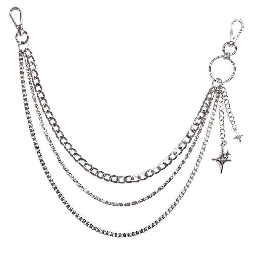 Fashionable keychain chain with sparkling stars Kalsten