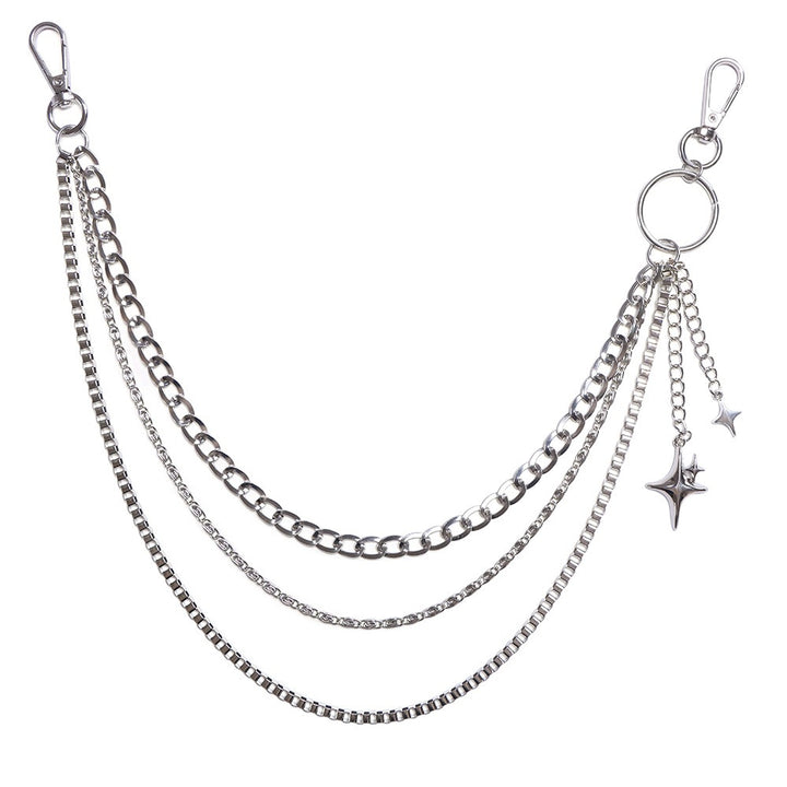 Fashionable keychain chain with sparkling stars Kalsten
