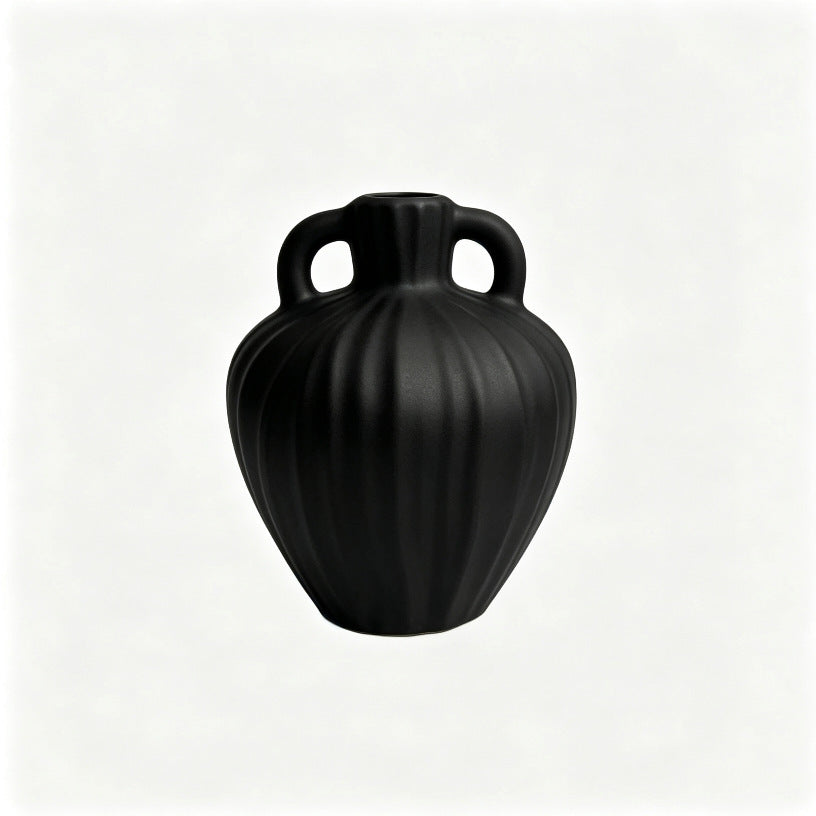 Textured Ribbed Decorative Vase Kalsten