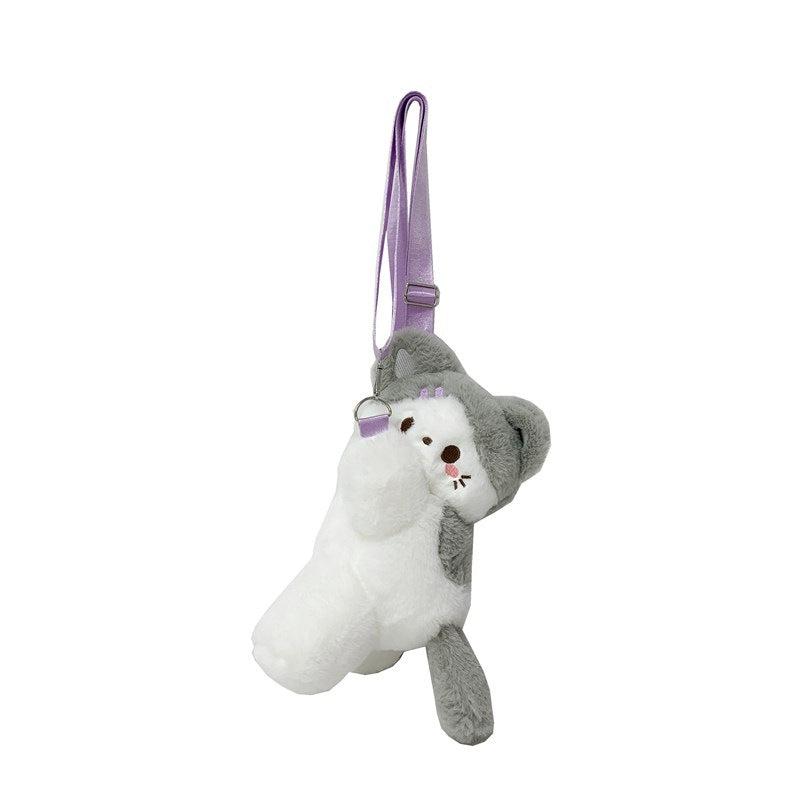 Plush Bunny-Themed Crossbody Bag