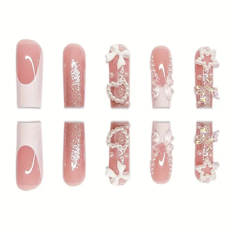 Decorative 3D Press-On Nail Set Kalsten