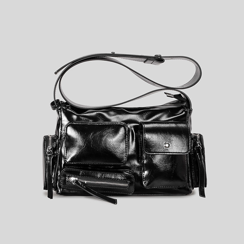Multi-Pocket Contemporary Shoulder Bag