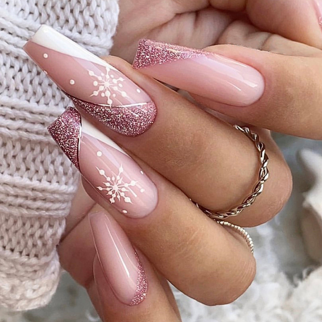 Artificial nail set with elegant pointed accents Kalsten