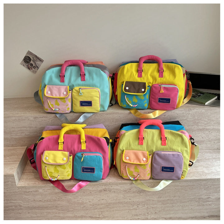 Playful Patterned Weekender Duffle Bag Kalsten
