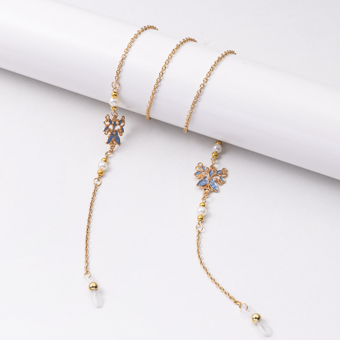 Delicate Floral Eyewear Chain Kalsten