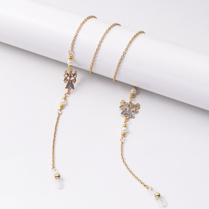 Delicate Floral Eyewear Chain Kalsten