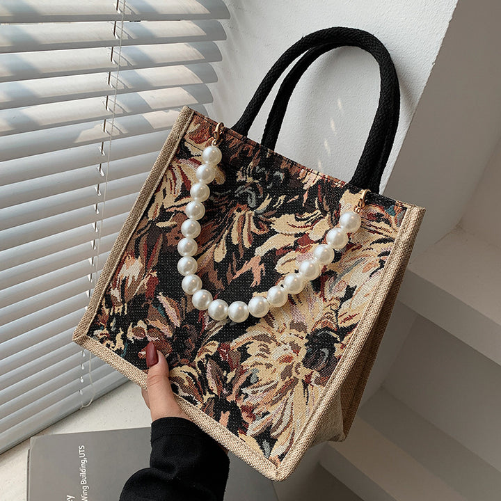Elegant Floral Pattern Tote Bag