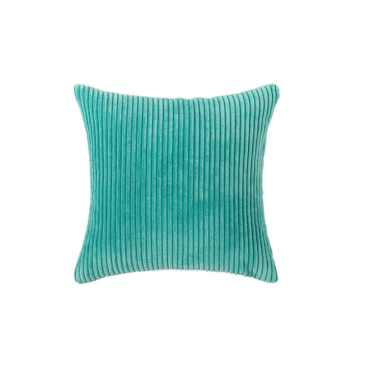 Corduroy Ribbed Square Accent Pillow Cover with Deep-Channel Texture and Concealed Zipper