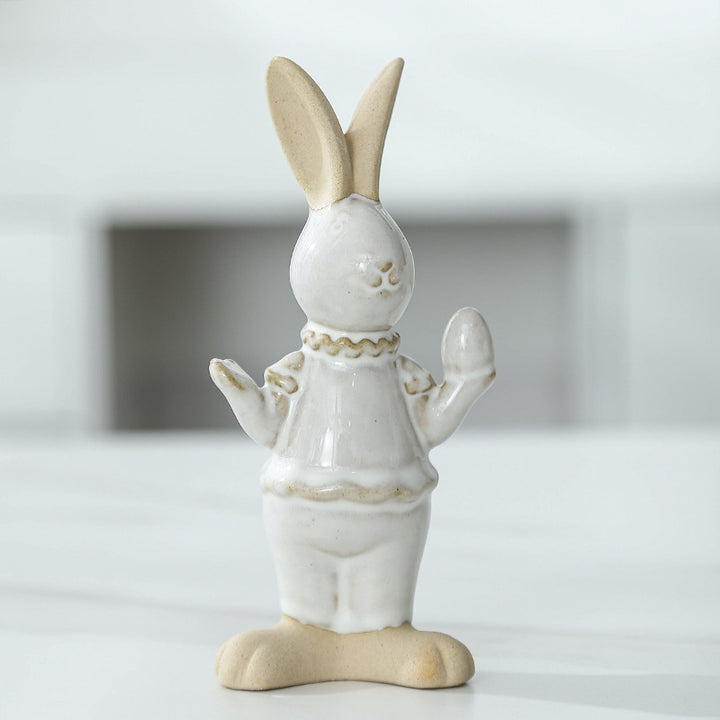 Whimsical Ceramic Bunny Figurine Kalsten